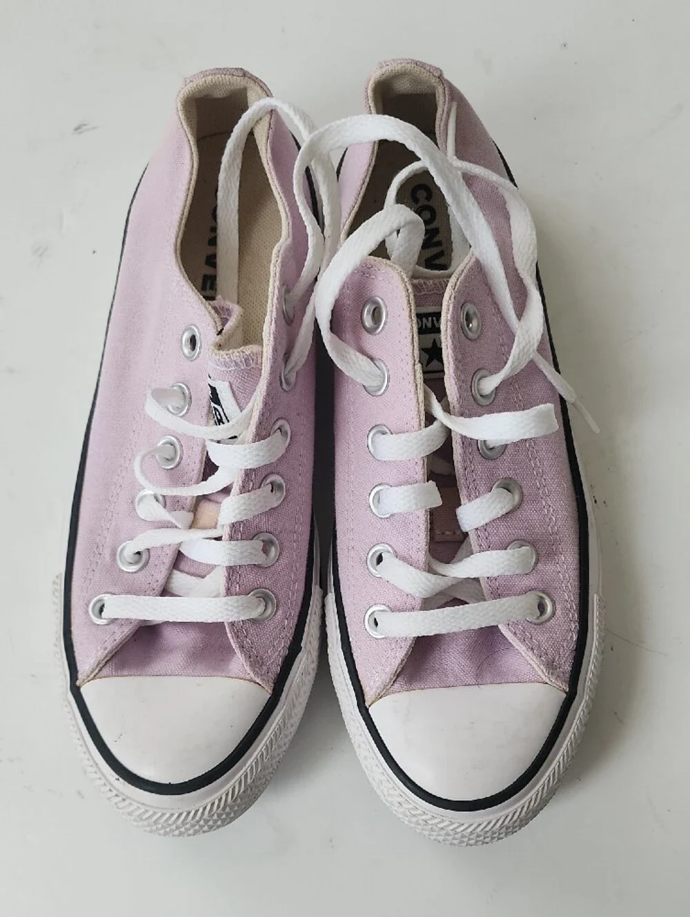 Converse Kids Low Top Sneakers - Light Pink Canvas